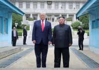 us president donald trump and north korean leader kim jong un pose at a military demarcation line at the demilitarized zone dmz separating the two koreas in panmunjom south korea june 30 2019 photo reuters